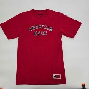 American Giant Mens Red T Shirt American‎ Made Short Sleeve XS Patriotic